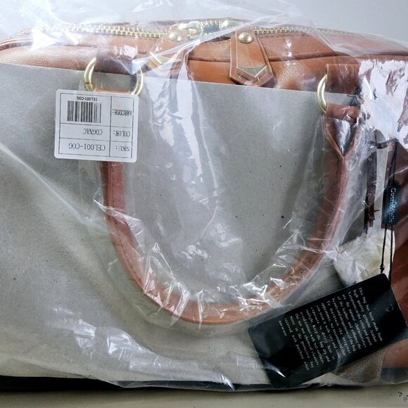 Brand New Cuore & Pelle Cognac Satchel handbag - Picture 2 of 9